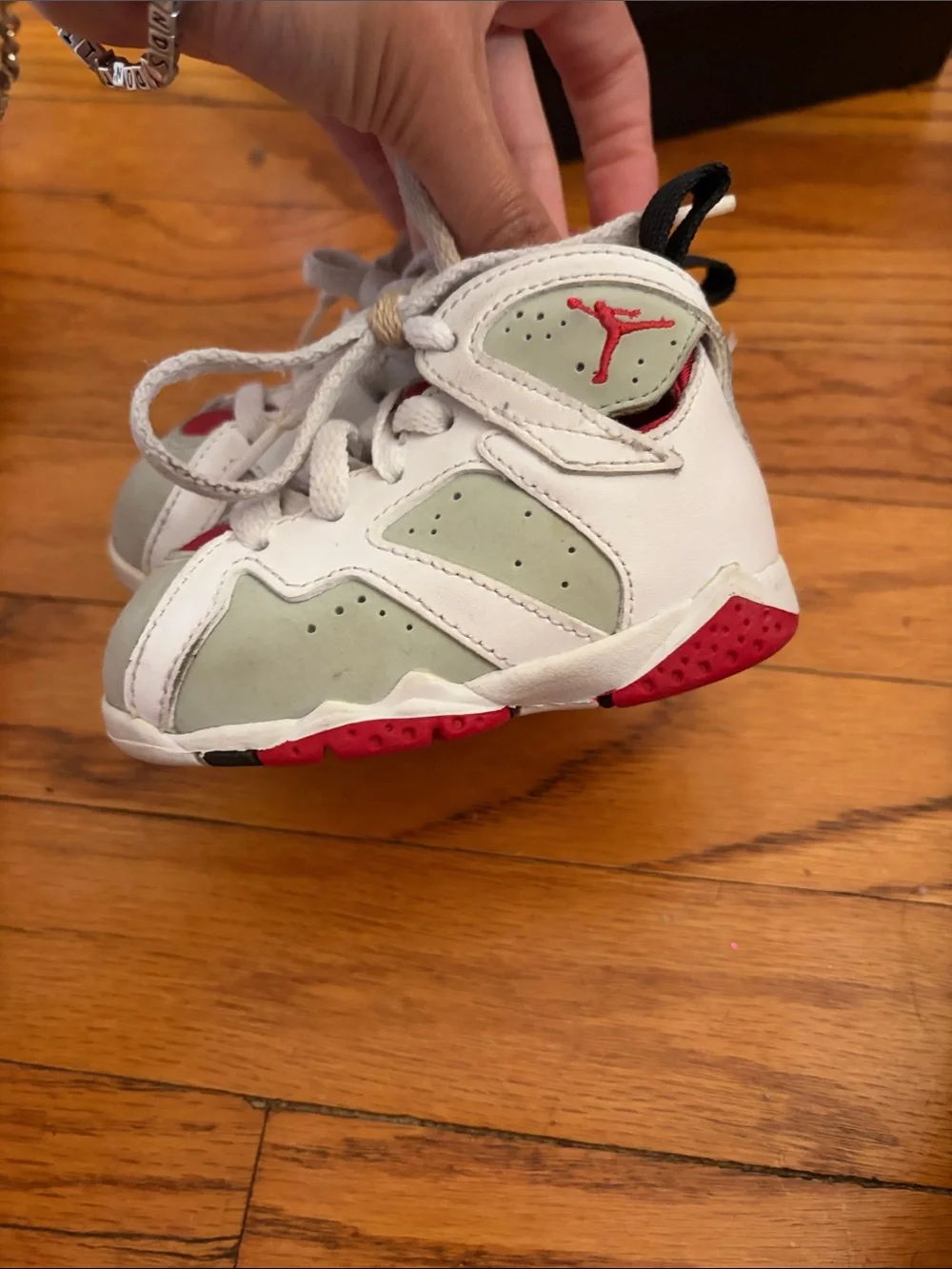 Jordan Toddler Sneakers in White, Gray & Red